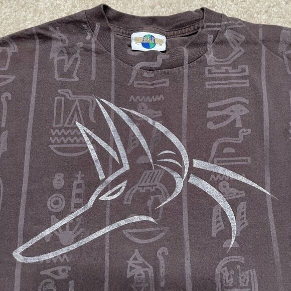 Vtg 00s UNIVERSAL STUDIOS Roller Coaster REVENGE OF THE MUMMY SHIRT Men's Medium - Picture 2 of 8